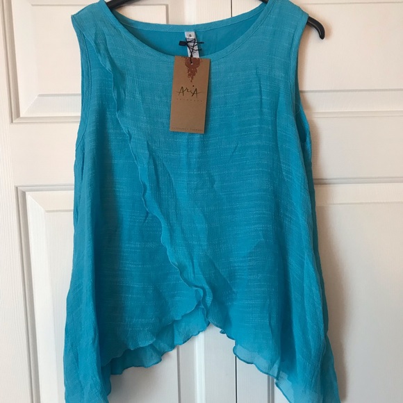 Aria Sky Blue Sleeveless Top - Picture 4 of 8